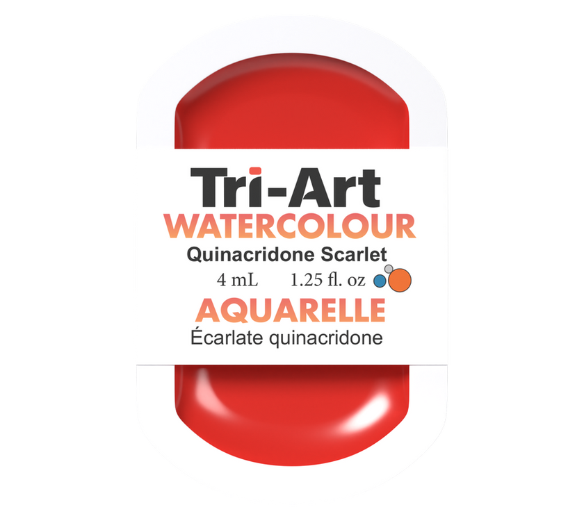 Tri-Art Water Colour Pans - Quinacridone Scarlet - 4 mL - Art Noise