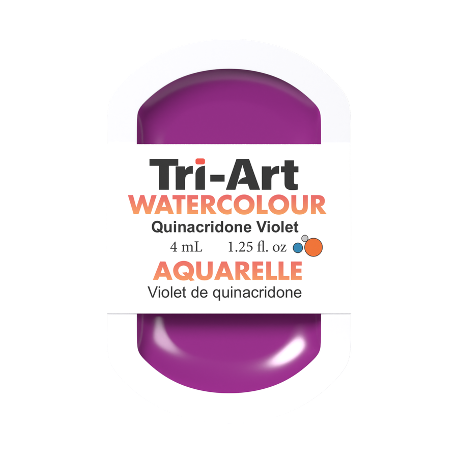 Tri-Art Water Colour Pans - Quinacridone Violet - 4 mL