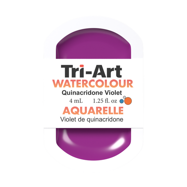 Tri-Art Water Colour Pans - Quinacridone Violet - 4 mL