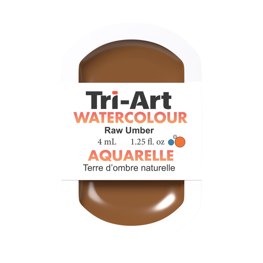Tri-Art Water Colour Pans - Raw Umber - 4 mL