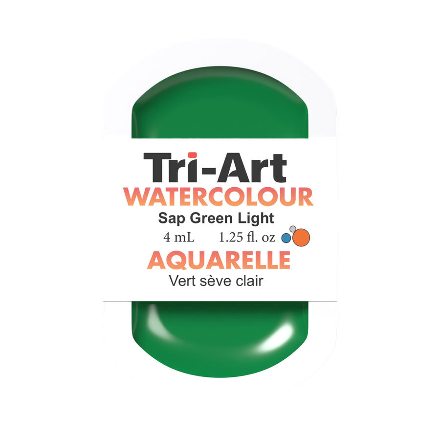 Tri-Art Water Colour Pans - Sap Green Light - 4 mL - Art Noise