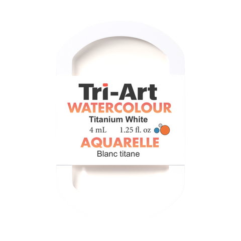 Tri-Art Water Colour Pans - Titanium White - 4 mL - Art Noise