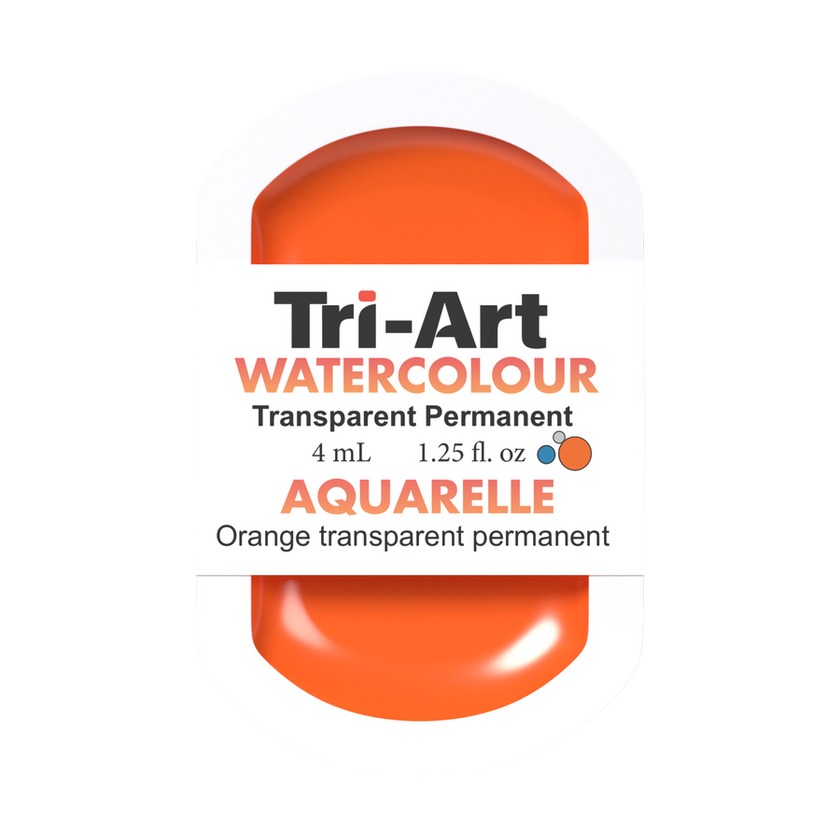 Tri-Art Water Colour Pans - Transparent Permanent Orange - 4 mL - Art Noise