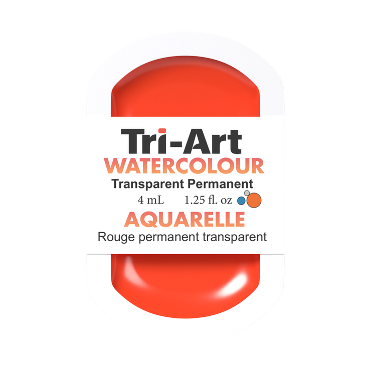 Tri-Art Water Colour Pans - Transparent Permanent Red Light - 4 mL - Art Noise