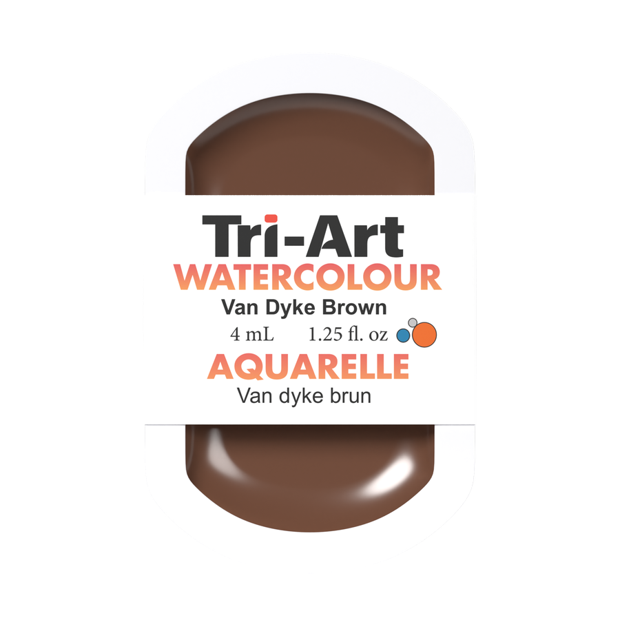 Tri-Art Water Colour Pans - Van Dyke Brown - 4 mL
