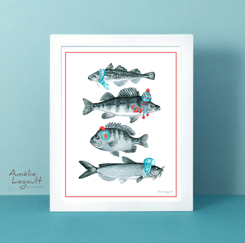 Amélie Legault - Winter Fish Print - Art Noise Amélie Legault - Winter Fish Print Amelie Legault Fine Art Prints art-noise.myshopify.com amelie-legault-winter-fish-print