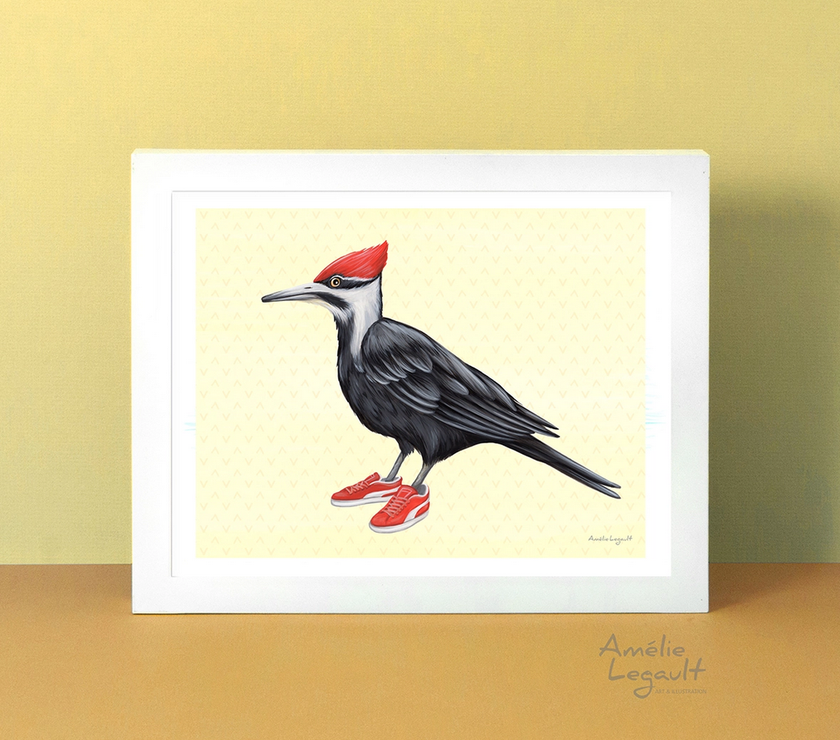 Amélie Legault - Woodpecker Art Print - Art Noise