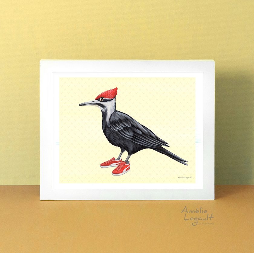 Amélie Legault - Woodpecker Art Print - Art Noise