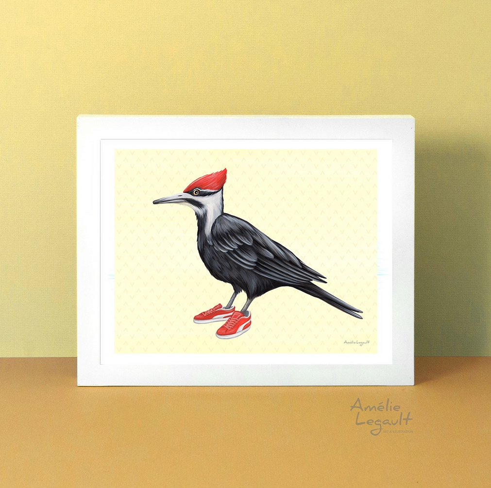 Amélie Legault - Woodpecker Art Print - Art Noise