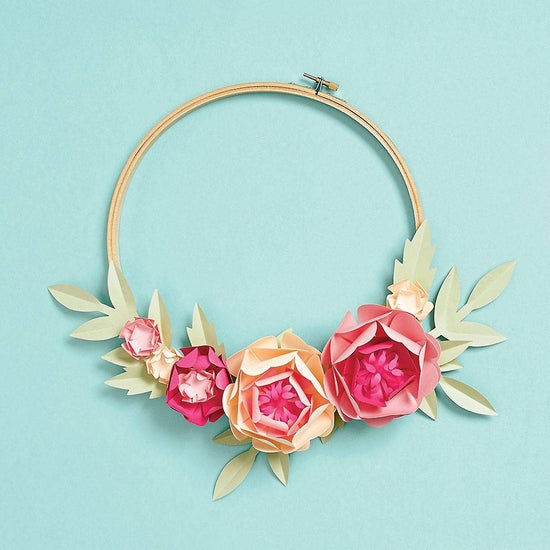 Paper Source - Blush Flower Hoop Wreath - Art Noise